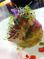 Pulpo a la parrilla con pisto y taboulé en restaurante EGB Gastrochenta en Gijón by Alejandro Urrutia Pulpo a la parrilla con pisto y taboulé en restaurante EGB Gastrochenta en Gijón by Alejandro Urrutia