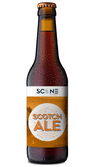 CERVEZA ARTESANA SCONE SCOTCH ALE, bot. 33 cl.